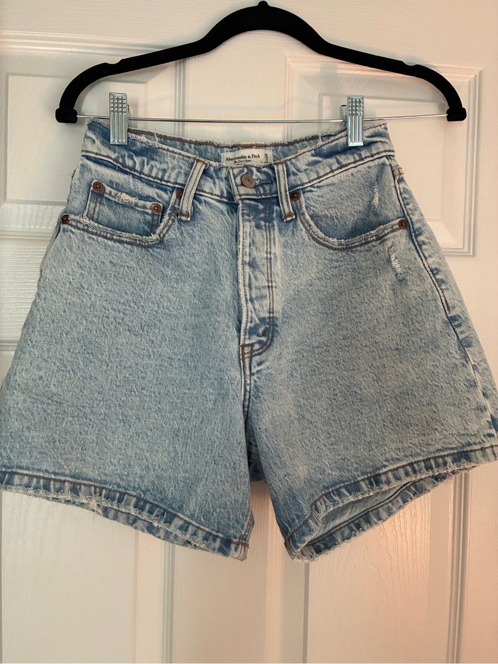 Abercrombie & Fitch High Rise Dad Shorts Denim size 0/25 Curve Love
